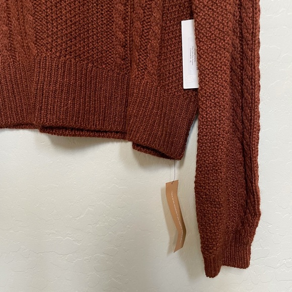 New Women's Reformation Dita Cable Alpaca Sweater - Picture 4 of 9